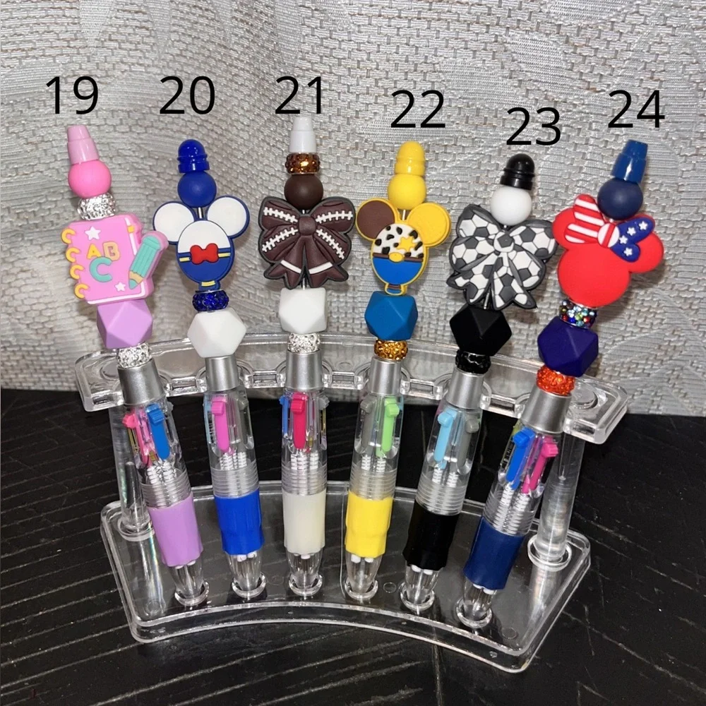 Colorful Handmade Beaded Multi-Color Ink Pen 🖊️💕 - Picture 4 of 7